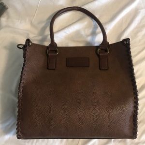 G.H. Bass brown leather tote bag